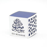 Cadeaudoosje klein Eid blauw/wit (4 stuks) F